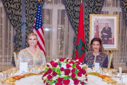 Image du Maroc Professionnelle de  Son Altesse Royale la Princesse Lalla Meryem préside un dîner en l'honneur de Mme Ivanka Trump à Rabat, le Jeudi 7 Novembre 2019. (Photo/ SPPR) via Jalilbounhar.com 